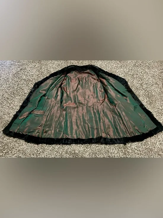 Vintage Black Fur Coat Hip Length Lined Custom Made - Picture 6 of 12